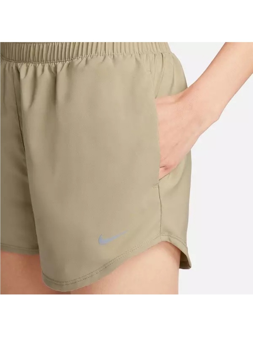 Nike Womens Dri-FIT Ultra High-Waisted 3" Lined Shorts Neutral Olive Medium - Picture 10 of 11